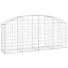 vidaXL buet gabionkurv 200x50x80/100 cm galvaniseret jern