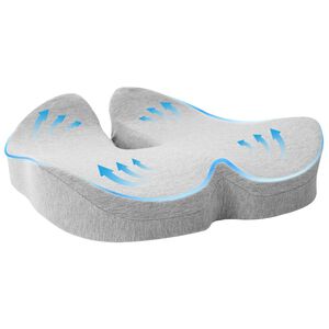 vidaXL Hovedpude med pude Lysegr&aring; 50 x 43 x 10 cm Bomuld