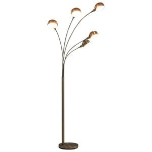 vidaXL standerlampe 200 cm 5 x E14 s&oslash;lvfarvet