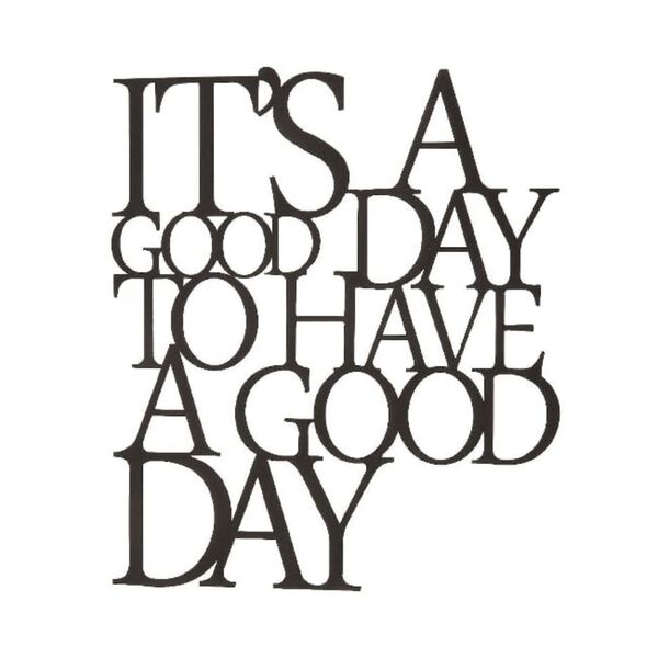 Homemania v&aelig;gdekoration Words 61x70 cm st&aring;l sort