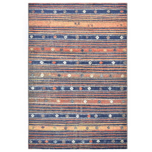 vidaXL gulvt&aelig;ppe 160 x 230 cm PP bl&aring; og orange