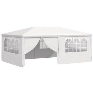 vidaXL festtelt med sidev&aelig;gge 4x6 m 90 g/m&sup2; hvid