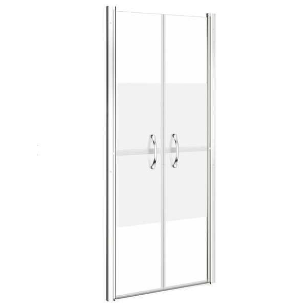 vidaXL brusedør 101x190 cm delvist matteret sikkerhedsglas