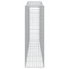 vidaXL buede gabionkurve 7 stk. 400x50x160/180 cm galvaniseret jern