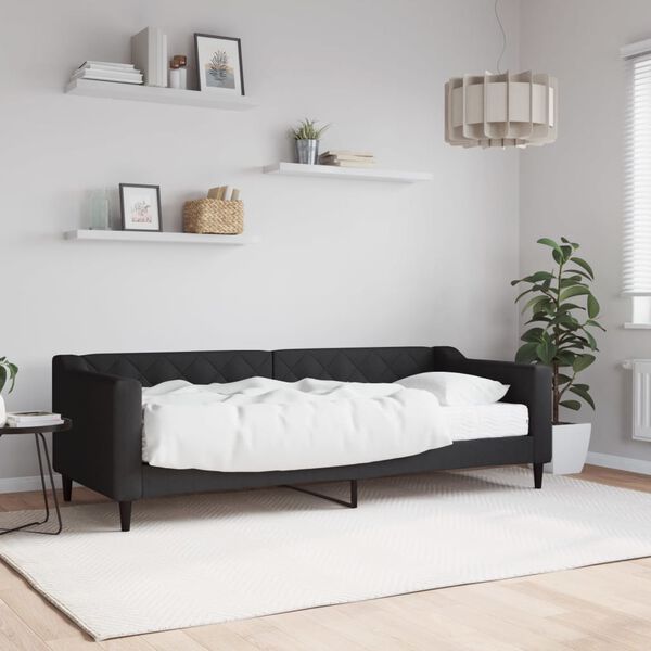 vidaXL daybed med madras 80x200 cm stof sort