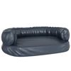 vidaXL ergonomisk hundeseng 75x53 cm skum og kunstl&aelig;der m&oslash;rkebl&aring;