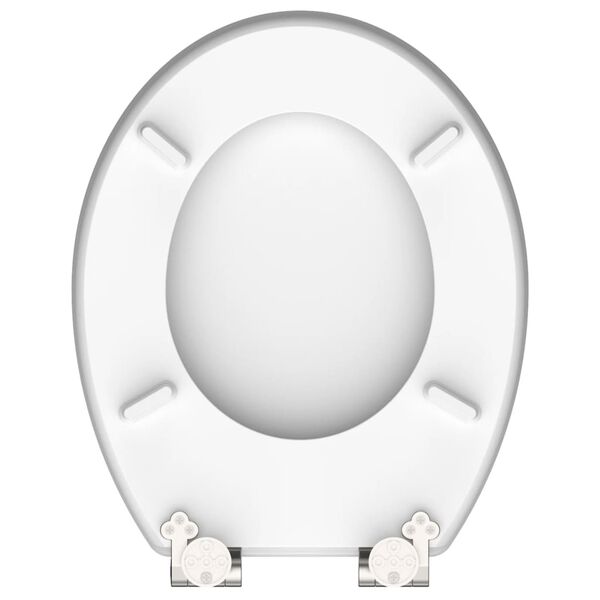 SCHÜTTE toiletsæde med soft close-funktion GREY STEEL MDF højglans