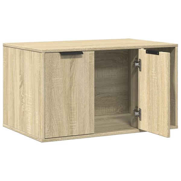 vidaXL toiletskjuler kattebakke 80x50x45 cm konstrueret tr&aelig; sonoma-eg