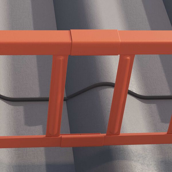 vidaXL Tag snefang R&oslash;d 1200 x 2,5 x 20 cm St&aring;l