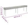 vidaXL bænk 160x35x45 cm naturlig kubu-rattan og massivt mahognitræ hvid