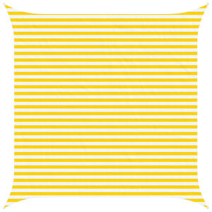 vidaXL Solskygge sejl Gul og Hvid 4 x 4 m 100% polyester Oxford