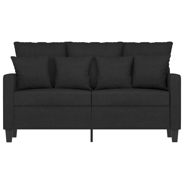 vidaXL 2-personers sofa 120 cm stof sort