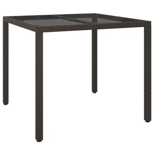 vidaXL Havem&oslash;bel Bord Brun 90 x 90 x 75 cm polyrattan