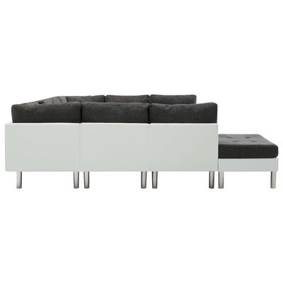 vidaXL modulær sofa kunstlæder hvid