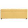 vidaXL bænk med opbevaringsrum 116 cm polyester gul