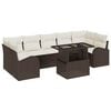vidaXL Havesofa S&aelig;t 8 stk. Brun polyrattan