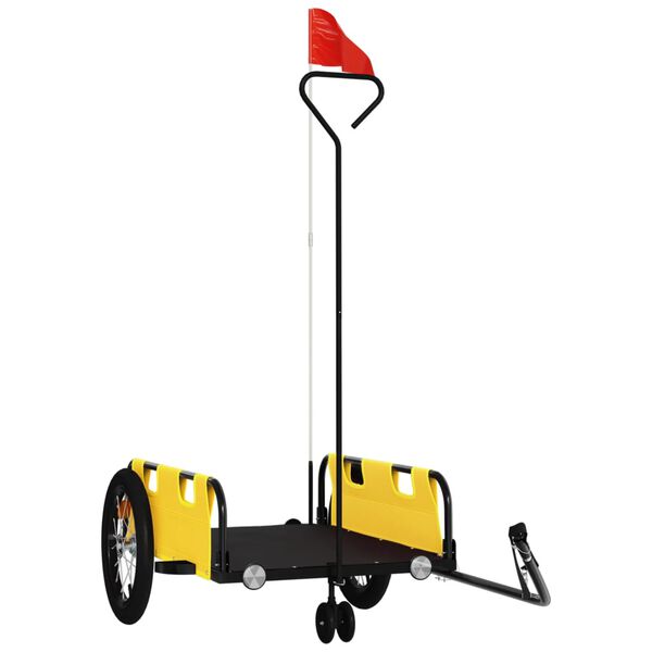 vidaXL cykelanhænger oxfordstof og jern gul