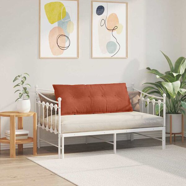 vidaXL Rygpude R&oslash;d orange 120 x 50 cm Velourstof