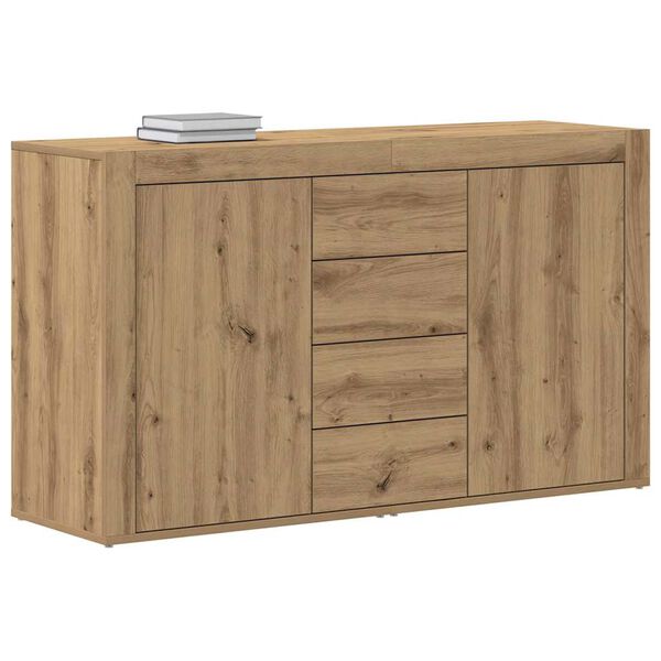 vidaXL Sideboard Artisan Egetr&aelig; 120 x 36 x 69 cm Konstrueret tr&aelig;