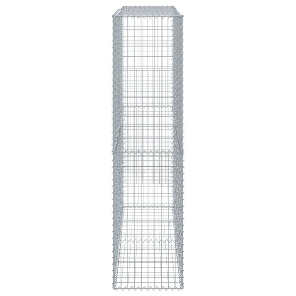 vidaXL gabionkurv med cover 200x50x200 cm galvaniseret jern