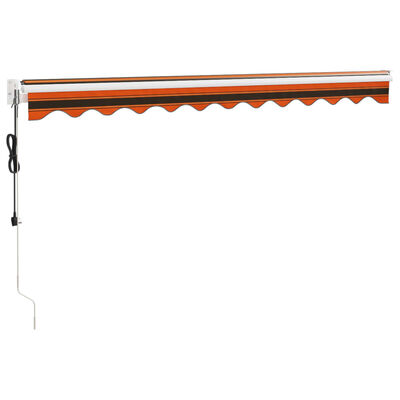 vidaXL foldemarkise 3x2,5 m automatisk betjening orange og brun