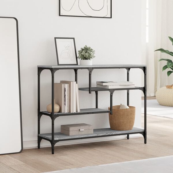 vidaXL konsolbord 100x30x75 cm konstrueret træ grå sonoma-eg