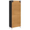 vidaXL Highboard med skuffe Sort eg 69,5 x 34 x 180 cm Konstrueret tr&aelig;
