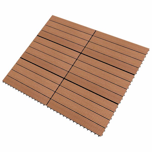 vidaXL Terrasse Flise 6 pcs Brun 60 x 30 cm WPC