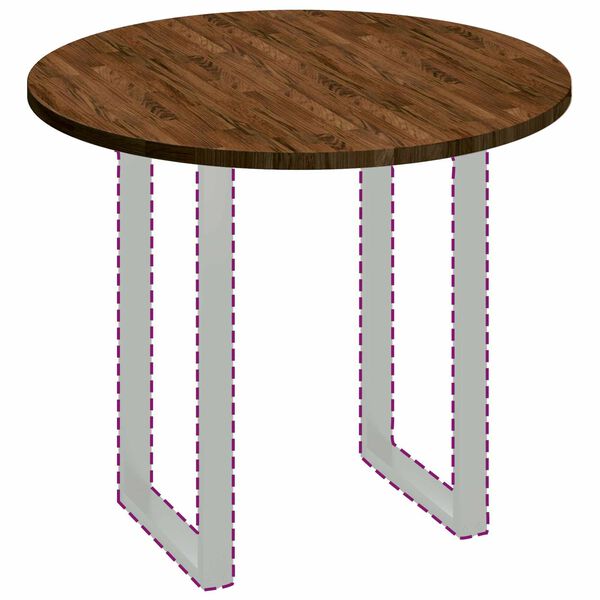 vidaXL Bordplade M&oslash;rk Brun &Oslash; 90 x 2,5 cm Massivt Eg Tr&aelig;