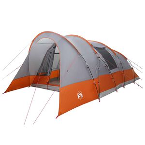 vidaXL Tunneltelt Gr&aring; og orange 560 x 395 x 212 cm