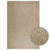 vidaXL gulvtæppe ZIZUR beige 240x340cm jute-look indendørs og udendørs