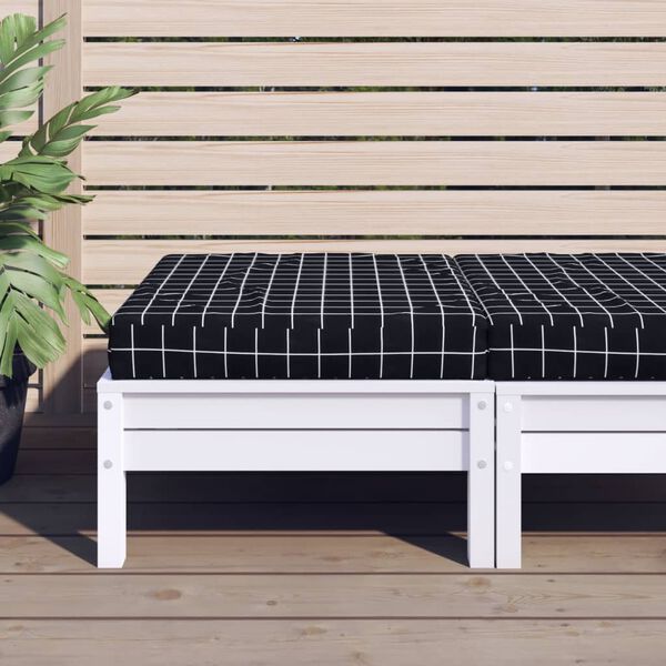 vidaXL pallehynde 60x60x8 cm oxfordstof ternet sort