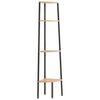 vidaXL 4-lags hj&oslash;rnehylde lysebrun og sort 45,5x31,5x150 cm