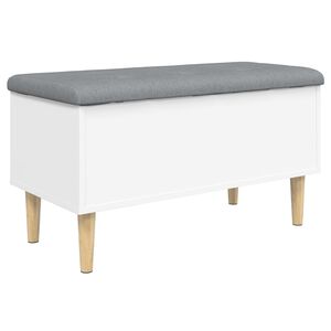 vidaXL opbevaringsb&aelig;nk 82x42x46 cm konstrueret tr&aelig; hvid