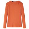 vidaXL Lang&aelig;rmet T-shirt til b&oslash;rn str. 92 cm orange