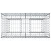 vidaXL Gabion h&oslash;jbed S&oslash;lv 100 x 50 x 80 cm Galvaniseret st&aring;l
