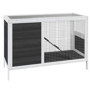 vidaXL kaninbur 103x44x69,5 cm massivt fyrretr&aelig; gr&aring;