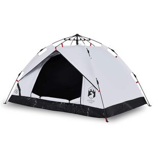 vidaXL 2-personers campingtelt kuppel quick-release m&oslash;rkl&aelig;gning hvid