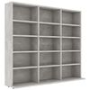 vidaXL cd-reol 100x23x89,5 cm konstrueret tr&aelig; betongr&aring;