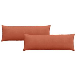 vidaXL Sofapuder 2 pcs R&oslash;d orange 120 x 40 cm Velourstof