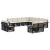 vidaXL Havesofa S&aelig;t 13 stk. Sort og Cremehvid polyrattan