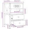 vidaXL Natskab med skuffe R&oslash;get eg 40 x 31 x 60 cm Konstrueret tr&aelig;