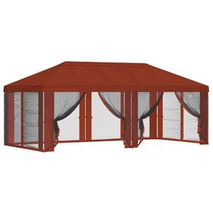vidaXL Gazebo Cover med sidev&aelig;gge 6 x 3 m Terrakotta Polyester 190