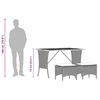 vidaXL spisebordss&aelig;t til haven 3 dele med hynder polyrattan sort