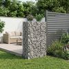 vidaXL Gabion h&oslash;jbed S&oslash;lv 90 x 50 x 150 cm Galvaniseret st&aring;l