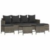 vidaXL sofas&aelig;t 5 dele med hynder polyrattan gr&aring;
