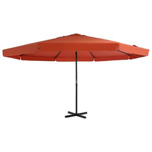 vidaXL udend&oslash;rs parasol aluminiumsstang 500 cm terracotta