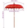 vidaXL Balinesisk Parasol R&oslash;d 185 x 185 x 260 cm