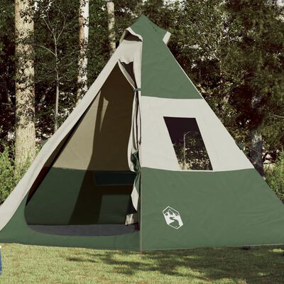 vidaXL 7-personers campingtelt vandtæt grøn