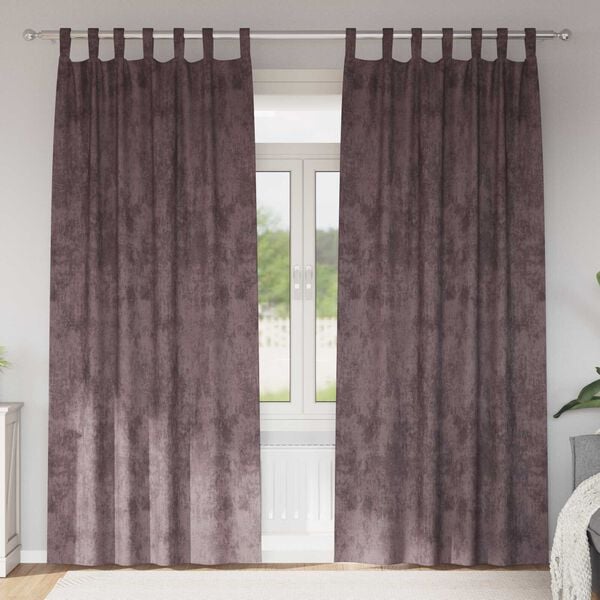 vidaXL Velour Gardiner med gardiner 2 pcs Brun 260 x 140 cm Fl&oslash;jl